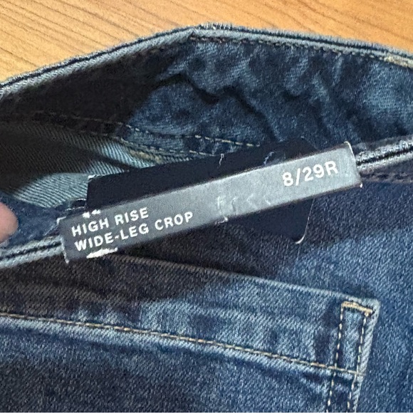 Gap High Rise Wide-Leg Crop Stretch Denim jeans size 8/29R FLAW READ DESCRIPTION - Picture 13 of 15